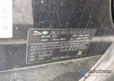 2018 Jaguar Xe 35T R-Sport from USA, damaged, VIN SAJAL4EV2JCP26483